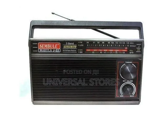 Sembule Makula J-21 Black Portable 3-Band Radio - 1