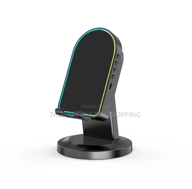 Wireless Induction Bluetooth Speaker with Phone Stand & RGB Lights - 1