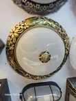 Ceiling Light Fixture with Alabaster Dome - 4
