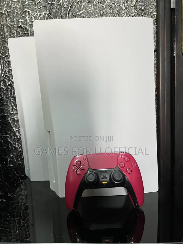 Used PS5 Console - UK Import with 1 Red Controller - 1