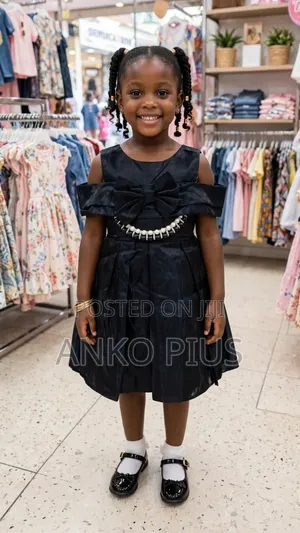 77kids Girls Black Party Dresses