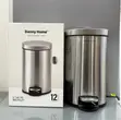 Danny Home 12L Stainless Steel Soft-Close Pedal Trash Can - 2