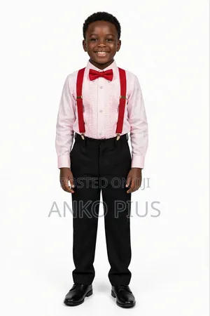 Boys Suspenders Party Outfit - 77kids