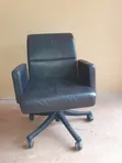 Black Leather Office Chair - 1