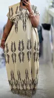 Stylish Ladies Kaftan Dera Dress with Scarf - 2