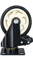 Heavy-Duty 100mm/4" Black Swivel Plate Castor Wheel - 2
