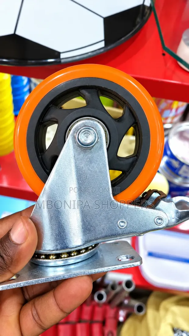 4-Piece 4" Carbon Steel Swivel Caster Wheels - 1