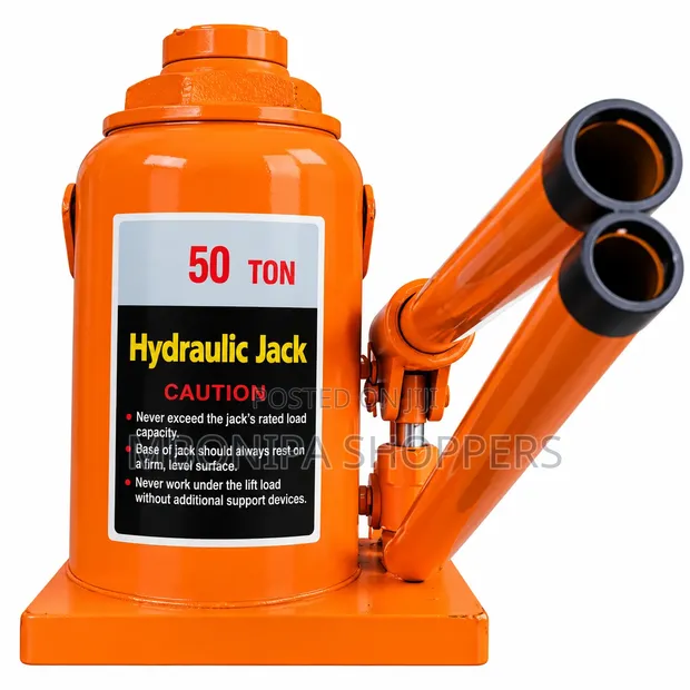 50 Ton Hydraulic Bottle Jack with Pressure Gauge - 1