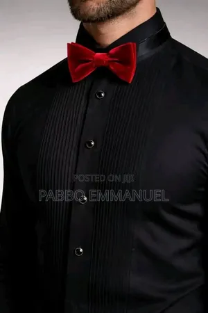 2-in-1 Tuxedo Shirt and Bowtie Set