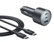 Anker Nano Car Charger 167.5W, 3 Ports - 1