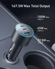 Anker Nano Car Charger 167.5W, 3 Ports - 2