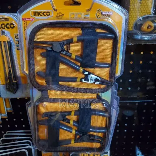 INGCO 4 Pieces Circlip Plier Set (125mm) - 1