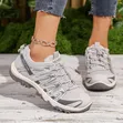 Women's Dark Grey & Beige Casual Sneakers - 1