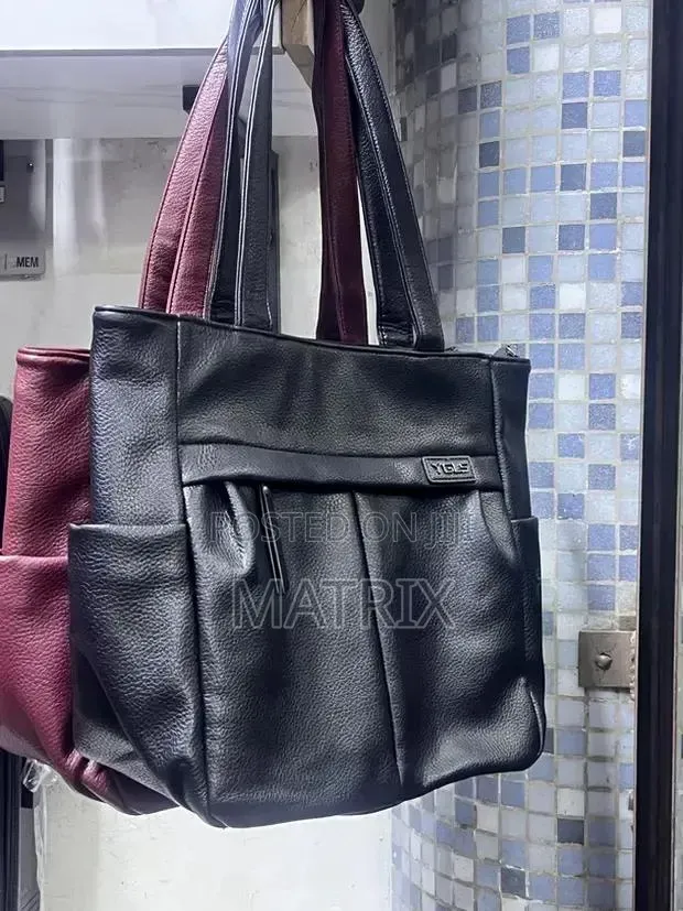 Genuine Leather Office Tote Bag - 1