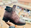 Women's Brown & Black Ankle Boots - 1
