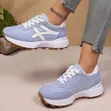 Purple & Blue Suede Retro Platform Sneakers - 2