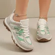 Women's Grey Colorblock Retro Casual Sneakers - 1