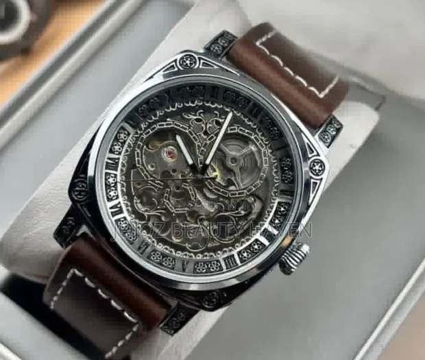 Men's Luxury Retro Skeleton Automatic Mechanical Watch - 1