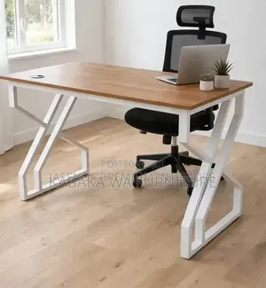 1.2m Brown Modern Workstation Desk - Heavy Duty