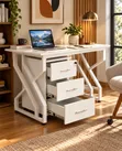 Modern 1.2m Brown Workstation Desk - Heavy Duty - 1