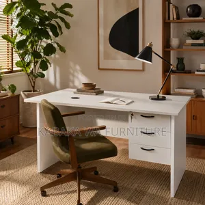 Workstation Desk - 120cm Wood Top, Metallic X-Legs
