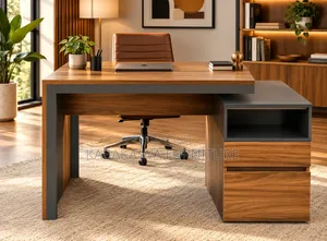 Workstation Desk - 120cm Wood Top, Metallic X-Legs