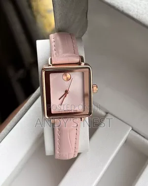 Movado Pink Leather Watch for Women