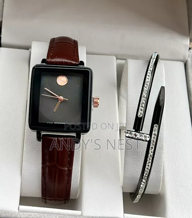 Classy Swiss Movado Ladies Watch with Bangle - 1