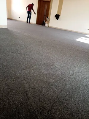 Office Gray Wall-to-Wall Woolen Carpet