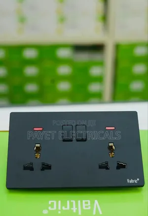 Black Multiple Double Socket