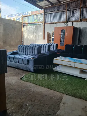 Grey Sofa Set with Cupholders - Brand New