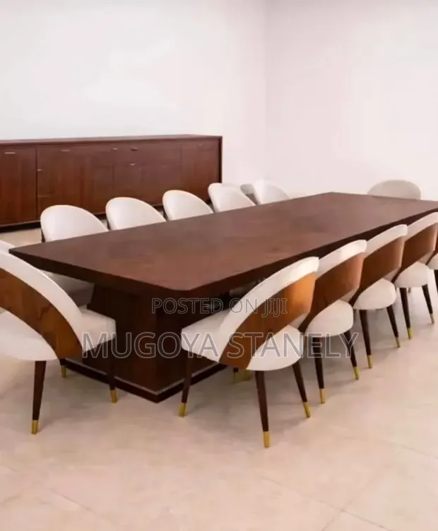 12-Seater Dining Table - Brown - 1