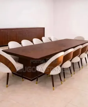12-Seater Dining Table - Brown