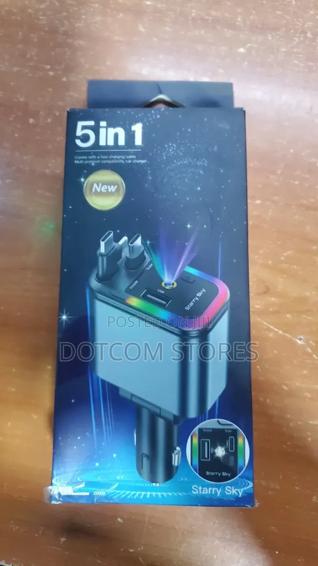 5-in-1 Starry Sky Fast-Charging Car Charger - 1