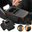 Universal Car Armrest with Cup Holders & Storage - 3