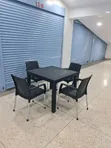 Modern Black Dining Table and 4 Chairs - 2