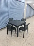 Outdoor/Indoor Dining Plastic Table and Chairs - 1
