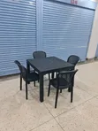 Outdoor/Indoor Dining Plastic Table and Chairs - 2