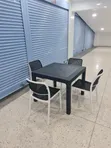 Quality Bar/Restaurant Plastic Table and Chair Set - 1
