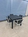 Quality Bar/Restaurant Plastic Table and Chair Set - 2