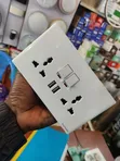 Double Socket with USB Ports - 4