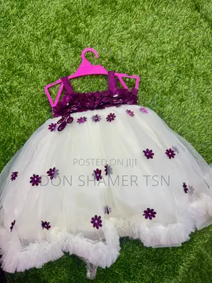 77kids Bobble Dress with Purple Flowers