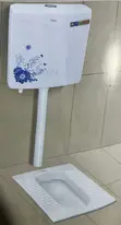 Squatting Pan Toilet with Flushing Cistern - 4