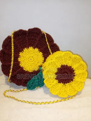 Handmade Crochet Bag - Mummy & Daughter Daisy Flower