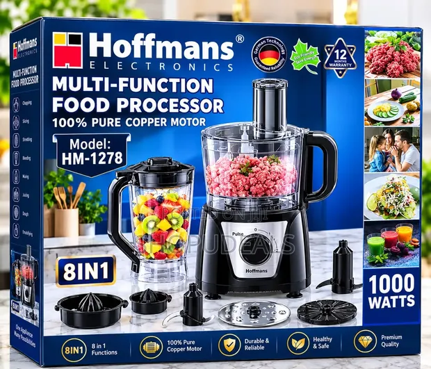 8-in-1 Hoffmans Food Processor HM-1278 - 1