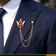 Handmade Suit Lapel Chains / Brooches - 2