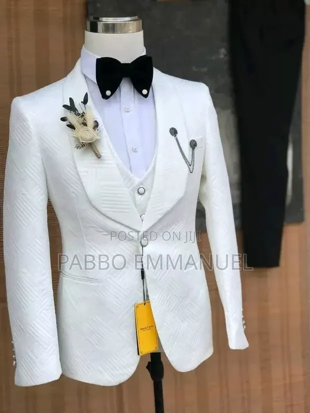 Pure White Groom Suit Set - 1