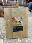 Rectangular Natural Bamboo Cutting Board with Handle - 2