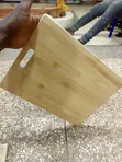 Rectangular Natural Bamboo Cutting Board with Handle - 4