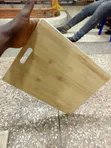 Rectangular Natural Bamboo Cutting Board with Handle - 5